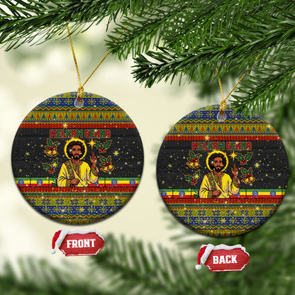 Ethiopian Melkam Genna Jesus Christmas Ceramic Ornament Melkam Genna Ethiopian Flag Jesus Christ