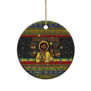 Ethiopian Melkam Genna Jesus Christmas Ceramic Ornament Melkam Genna Ethiopian Flag Jesus Christ