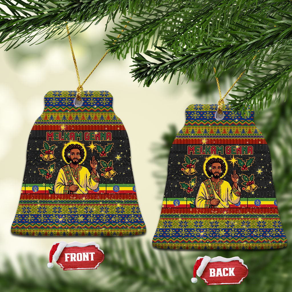Ethiopian Melkam Genna Jesus Christmas Ceramic Ornament Melkam Genna Ethiopian Flag Jesus Christ