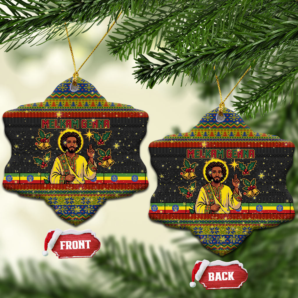 Ethiopian Melkam Genna Jesus Christmas Ceramic Ornament Melkam Genna Ethiopian Flag Jesus Christ