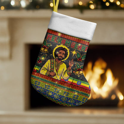 Ethiopian Melkam Genna Jesus Christmas Stocking Melkam Genna Ethiopian Flag Jesus Christ