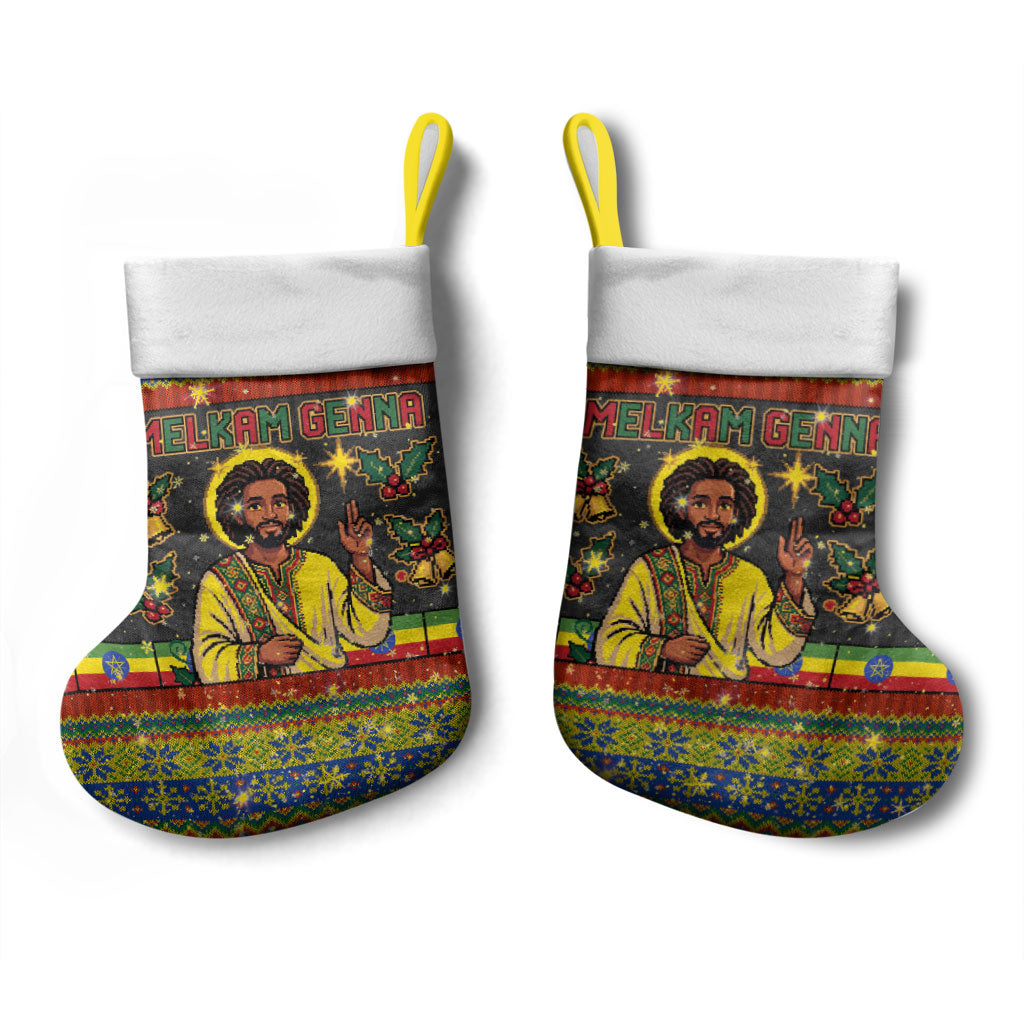 Ethiopian Melkam Genna Jesus Christmas Stocking Melkam Genna Ethiopian Flag Jesus Christ