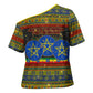 Ethiopian Melkam Genna Jesus Christmas Cross Shoulder Shirt Melkam Genna Ethiopian Flag Jesus Christ