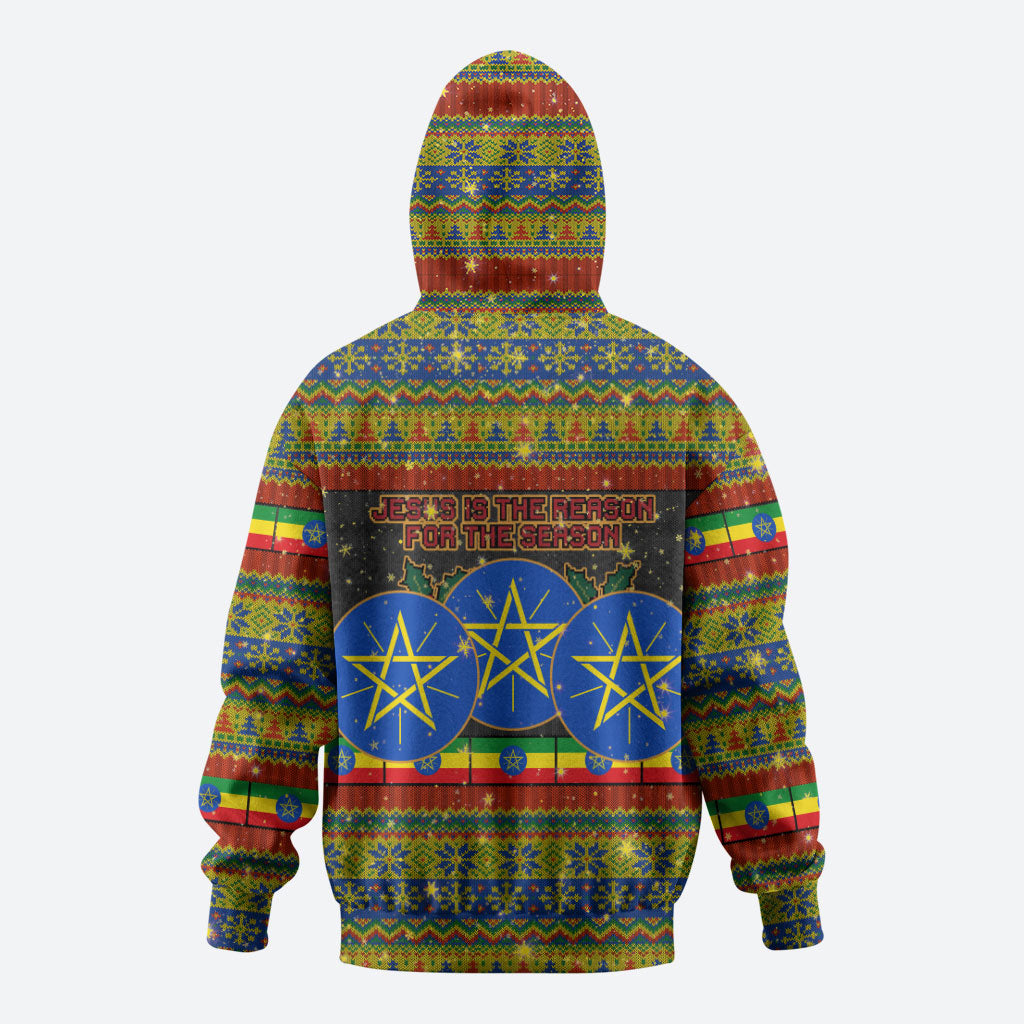 Ethiopian Melkam Genna Jesus Christmas Hoodie Melkam Genna Ethiopian Flag Jesus Christ
