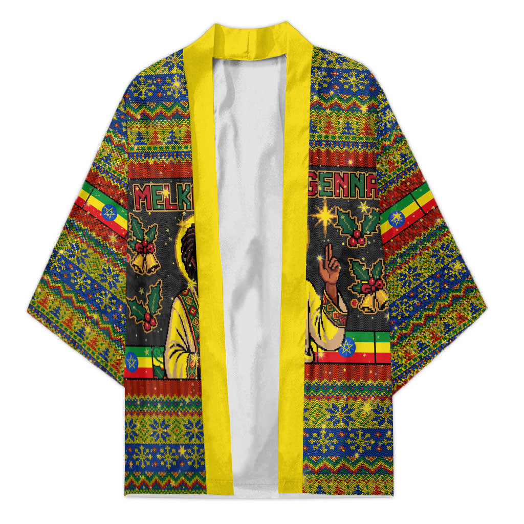 Ethiopian Melkam Genna Jesus Christmas Kimono Melkam Genna Ethiopian Flag Jesus Christ