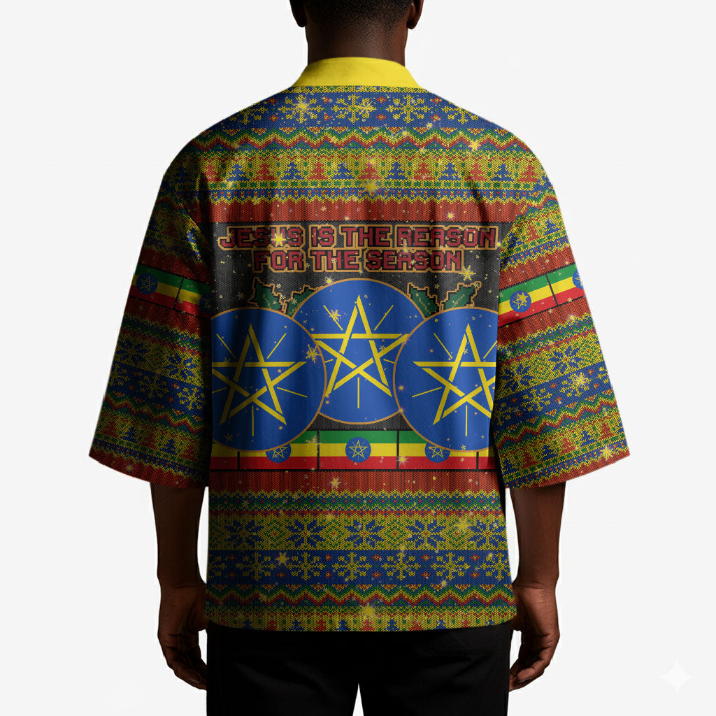 Ethiopian Melkam Genna Jesus Christmas Kimono Melkam Genna Ethiopian Flag Jesus Christ