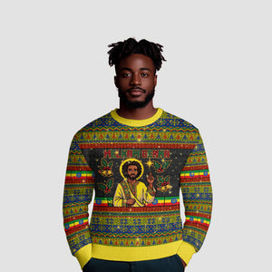 Ethiopian Melkam Genna Jesus Christmas Ugly Christmas Sweater Melkam Genna Ethiopian Flag Jesus Christ