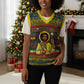 Ethiopian Melkam Genna Jesus Christmas Knitted V-Neck Vest Melkam Genna Ethiopian Flag Jesus Christ