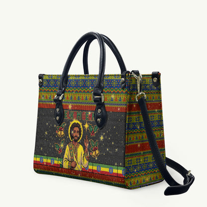 Ethiopian Melkam Genna Jesus Christmas Leather Bag Melkam Genna Ethiopian Flag Jesus Christ