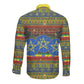 Ethiopian Melkam Genna Jesus Christmas Long Sleeve Button Shirt Melkam Genna Ethiopian Flag Jesus Christ