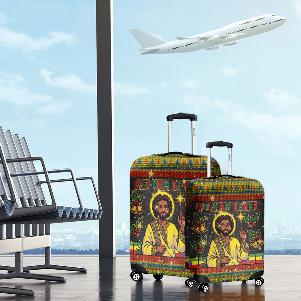 Ethiopian Melkam Genna Jesus Christmas Luggage Cover Melkam Genna Ethiopian Flag Jesus Christ