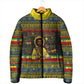 Ethiopian Melkam Genna Jesus Christmas Padded Jacket Melkam Genna Ethiopian Flag Jesus Christ