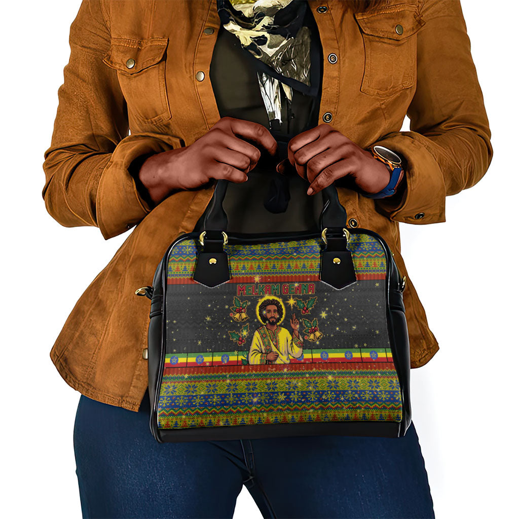 Ethiopian Melkam Genna Jesus Christmas Shoulder Handbag Melkam Genna Ethiopian Flag Jesus Christ
