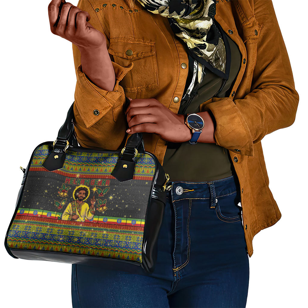 Ethiopian Melkam Genna Jesus Christmas Shoulder Handbag Melkam Genna Ethiopian Flag Jesus Christ