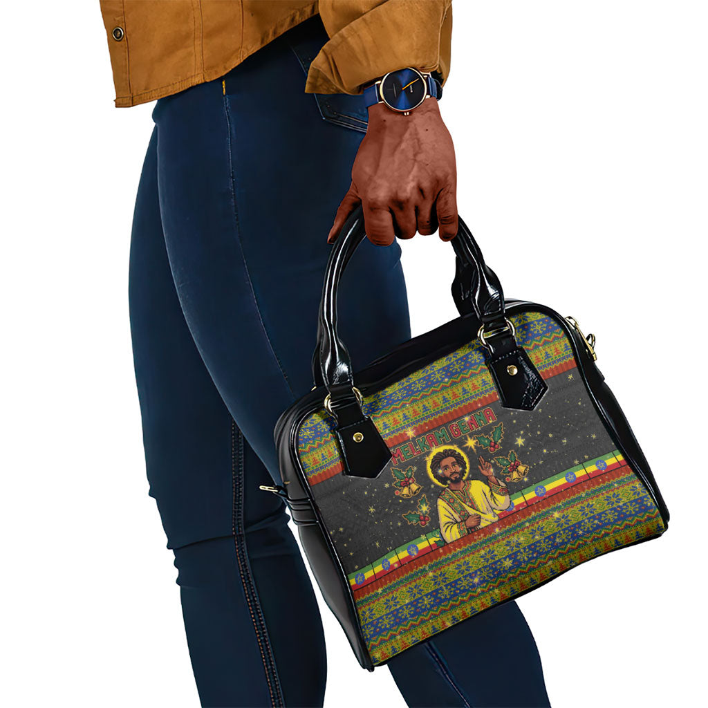 Ethiopian Melkam Genna Jesus Christmas Shoulder Handbag Melkam Genna Ethiopian Flag Jesus Christ