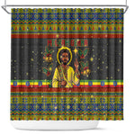 Ethiopian Melkam Genna Jesus Christmas Shower Curtain Melkam Genna Ethiopian Flag Jesus Christ