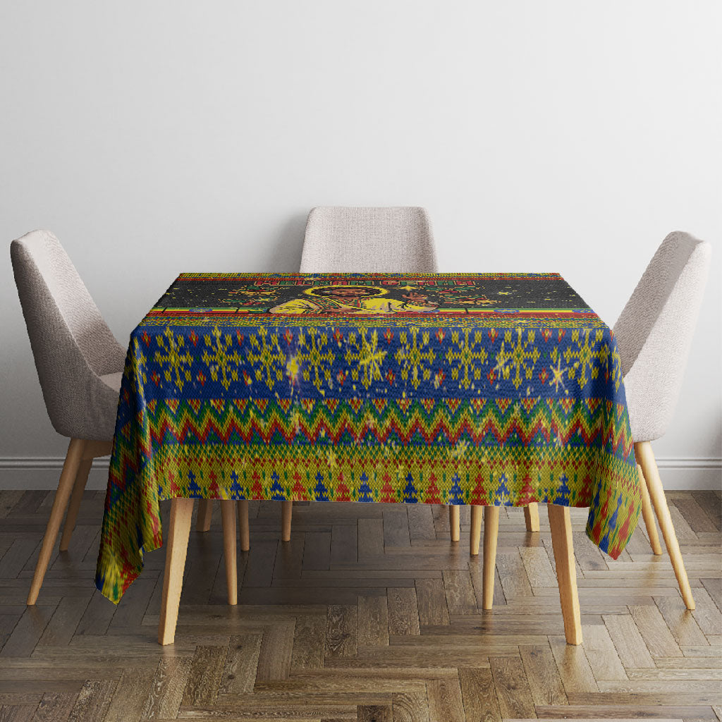 Ethiopian Melkam Genna Jesus Christmas Tablecloth Melkam Genna Ethiopian Flag Jesus Christ