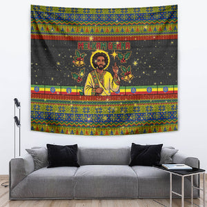 Ethiopian Melkam Genna Jesus Christmas Tapestry Melkam Genna Ethiopian Flag Jesus Christ