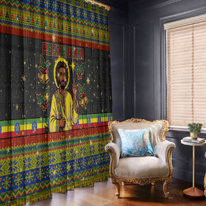 Ethiopian Melkam Genna Jesus Christmas Window Curtain Melkam Genna Ethiopian Flag Jesus Christ