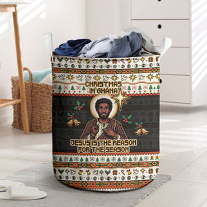 Ghana Jesus Christmas Laundry Basket Ghana Coat Of Arms Jesus Christ Art