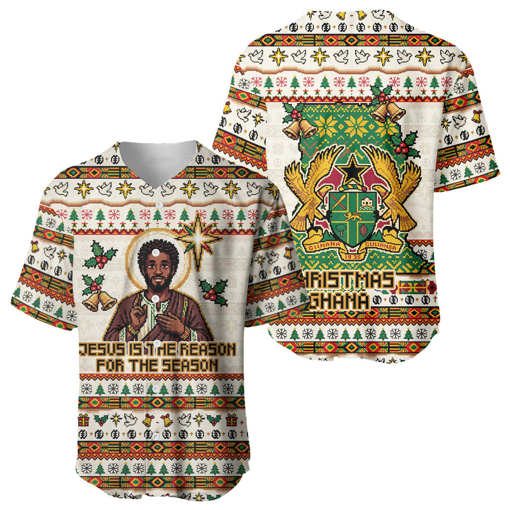 Ghana Jesus Christmas Baseball Jersey Ghana Coat Of Arms Jesus Christ Art