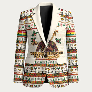 Ghana Jesus Christmas Blazer Ghana Coat Of Arms Jesus Christ Art