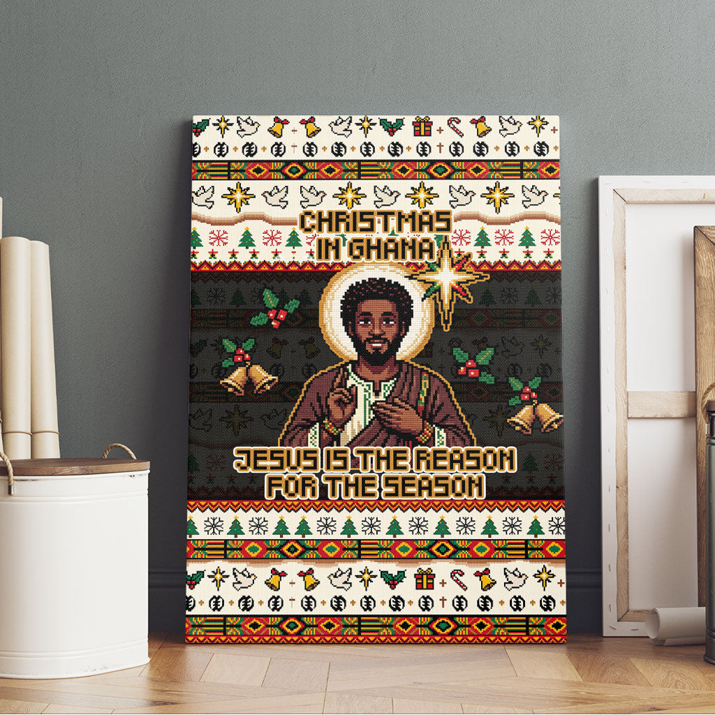 Ghana Jesus Christmas Canvas Wall Art Ghana Coat Of Arms Jesus Christ Art