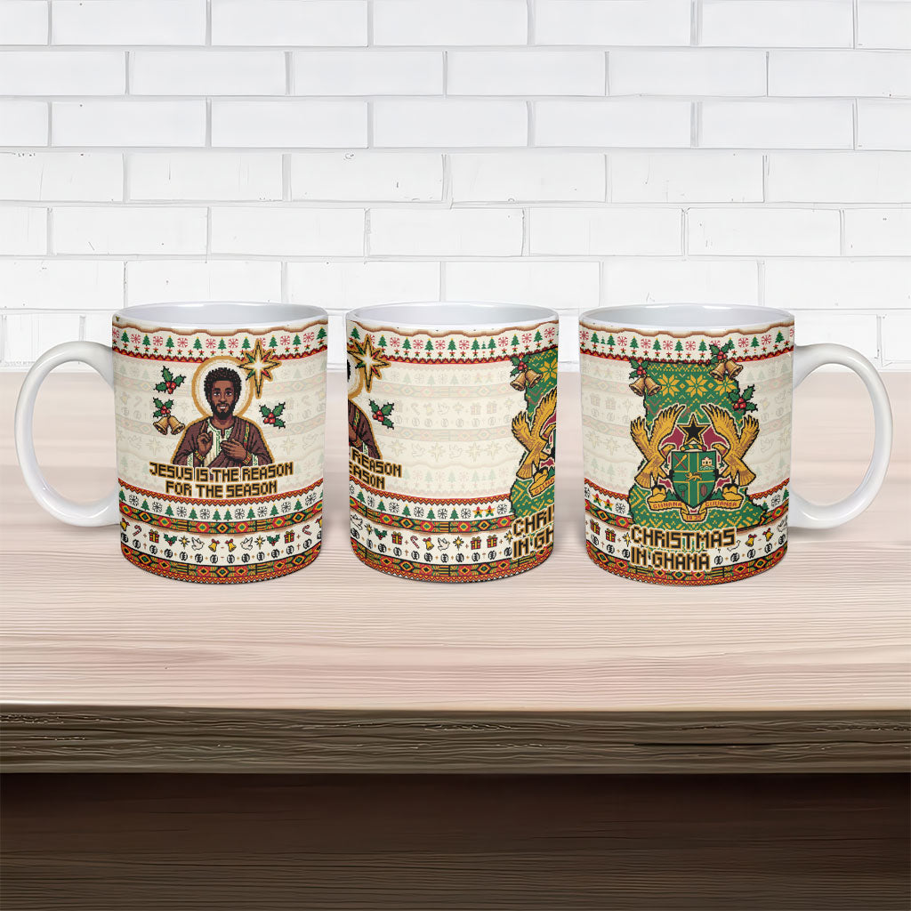 Ghana Jesus Christmas Ceramic Mug Ghana Coat Of Arms Jesus Christ Art