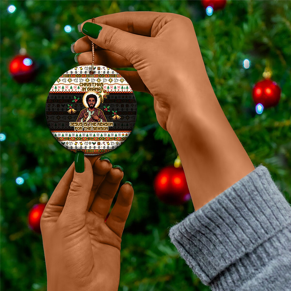 Ghana Jesus Christmas Ceramic Ornament Ghana Coat Of Arms Jesus Christ Art