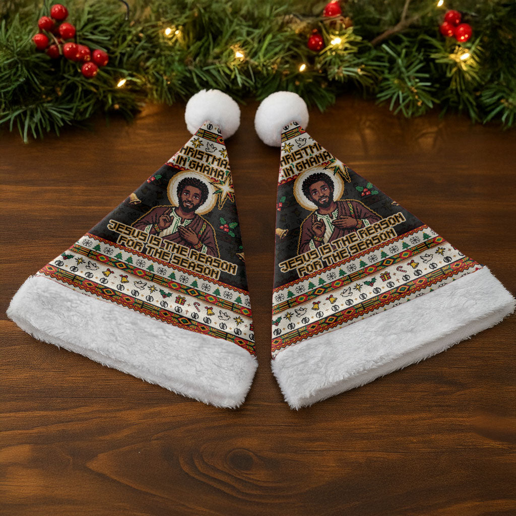 Ghana Jesus Christmas Santa Hat Ghana Coat Of Arms Jesus Christ Art