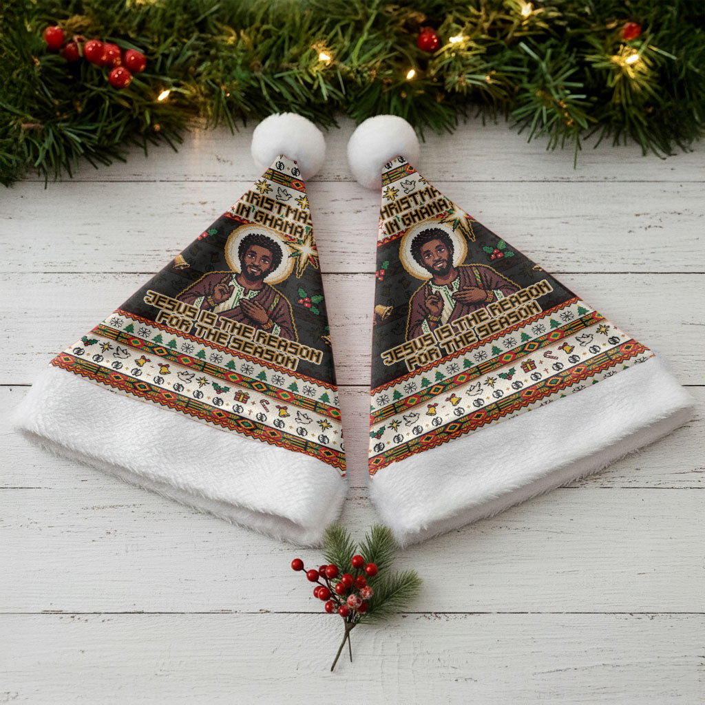 Ghana Jesus Christmas Santa Hat Ghana Coat Of Arms Jesus Christ Art