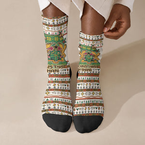 Ghana Jesus Christmas Crew Socks Ghana Coat Of Arms Jesus Christ Art