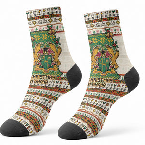 Ghana Jesus Christmas Crew Socks Ghana Coat Of Arms Jesus Christ Art