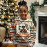 Ghana Jesus Christmas Kid Ugly Christmas Sweater Ghana Coat Of Arms Jesus Christ Art