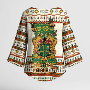Ghana Jesus Christmas Kimono Sleeve Blouse Ghana Coat Of Arms Jesus Christ Art