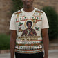 Ghana Jesus Christmas Knitted V-Neck Vest Ghana Coat Of Arms Jesus Christ Art