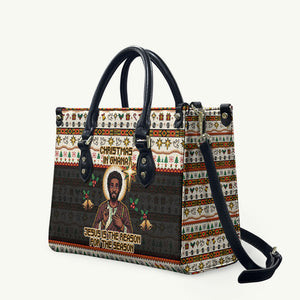 Ghana Jesus Christmas Leather Bag Ghana Coat Of Arms Jesus Christ Art