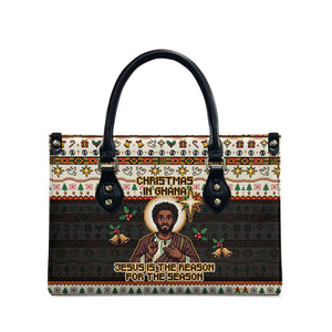 Ghana Jesus Christmas Leather Bag Ghana Coat Of Arms Jesus Christ Art