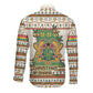 Ghana Jesus Christmas Long Sleeve Button Shirt Ghana Coat Of Arms Jesus Christ Art