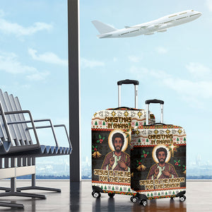 Ghana Jesus Christmas Luggage Cover Ghana Coat Of Arms Jesus Christ Art
