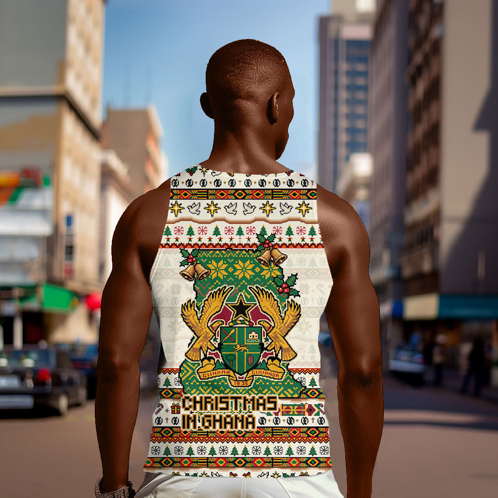 Ghana Jesus Christmas Men Tank Top Ghana Coat Of Arms Jesus Christ Art