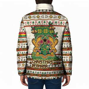 Ghana Jesus Christmas Padded Jacket Ghana Coat Of Arms Jesus Christ Art