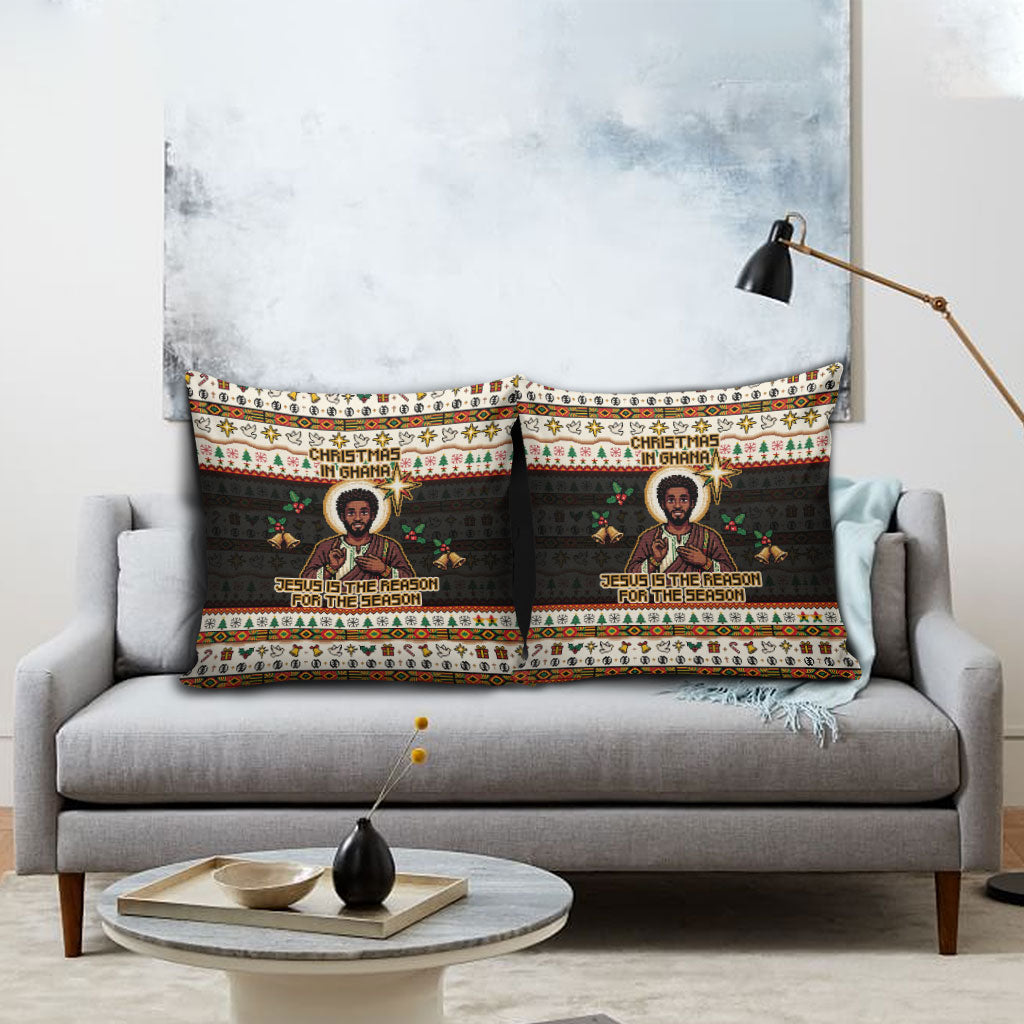 Ghana Jesus Christmas Pillow Cover Ghana Coat Of Arms Jesus Christ Art