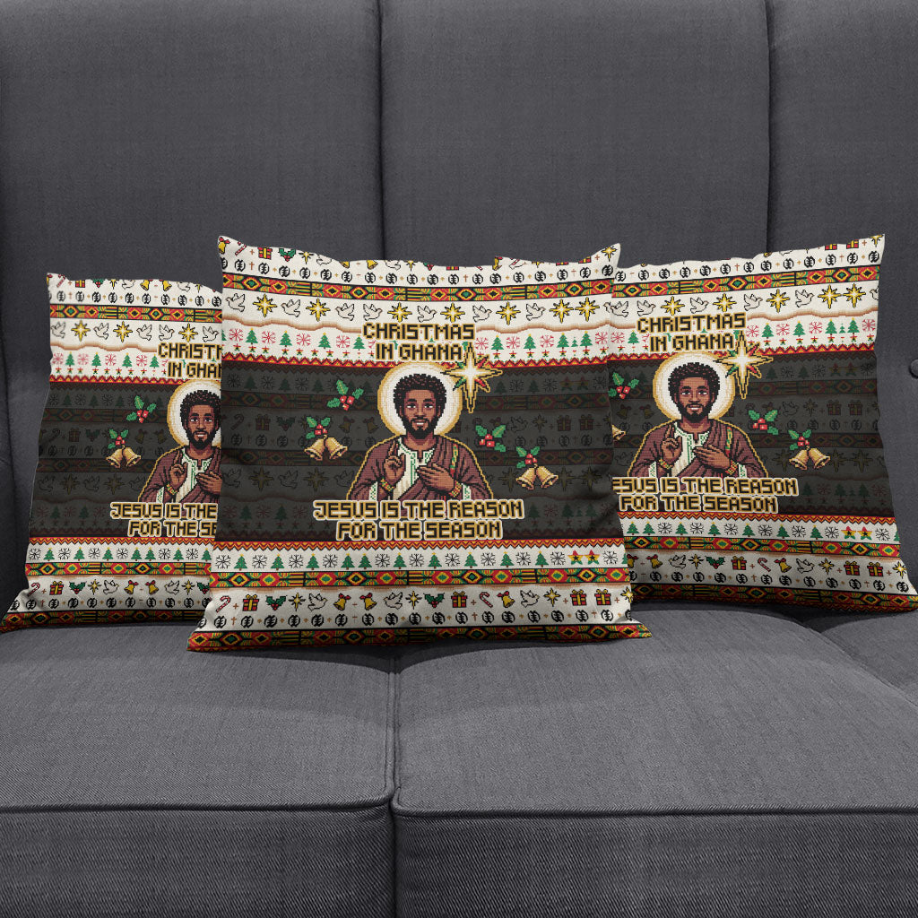 Ghana Jesus Christmas Pillow Cover Ghana Coat Of Arms Jesus Christ Art