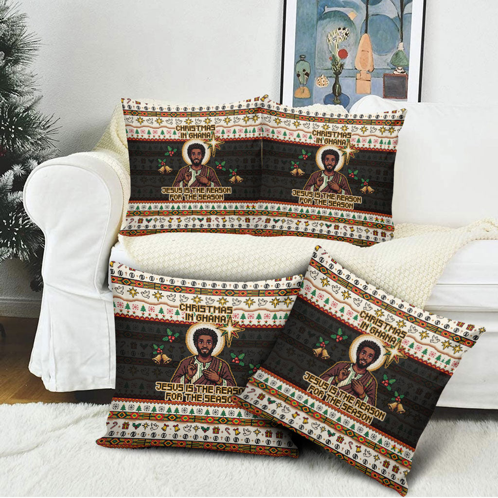 Ghana Jesus Christmas Pillow Cover Ghana Coat Of Arms Jesus Christ Art