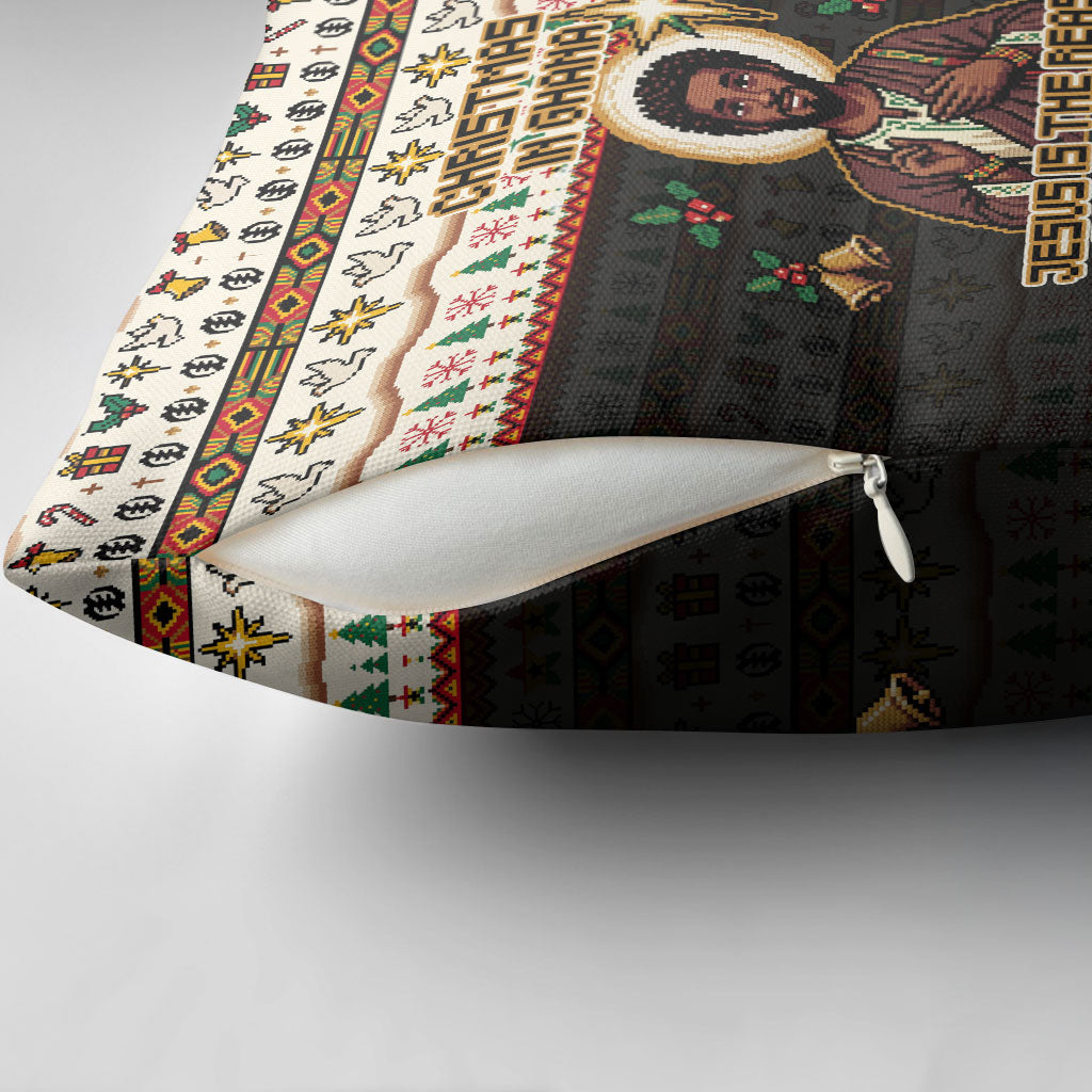 Ghana Jesus Christmas Pillow Cover Ghana Coat Of Arms Jesus Christ Art