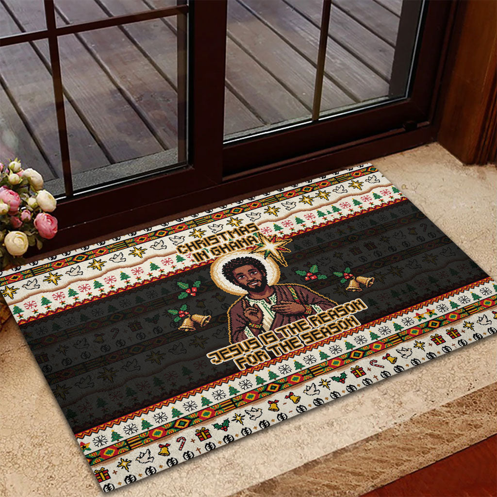 Ghana Jesus Christmas Rubber Doormat Ghana Coat Of Arms Jesus Christ Art