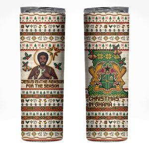 Ghana Jesus Christmas Skinny Tumbler Ghana Coat Of Arms Jesus Christ Art