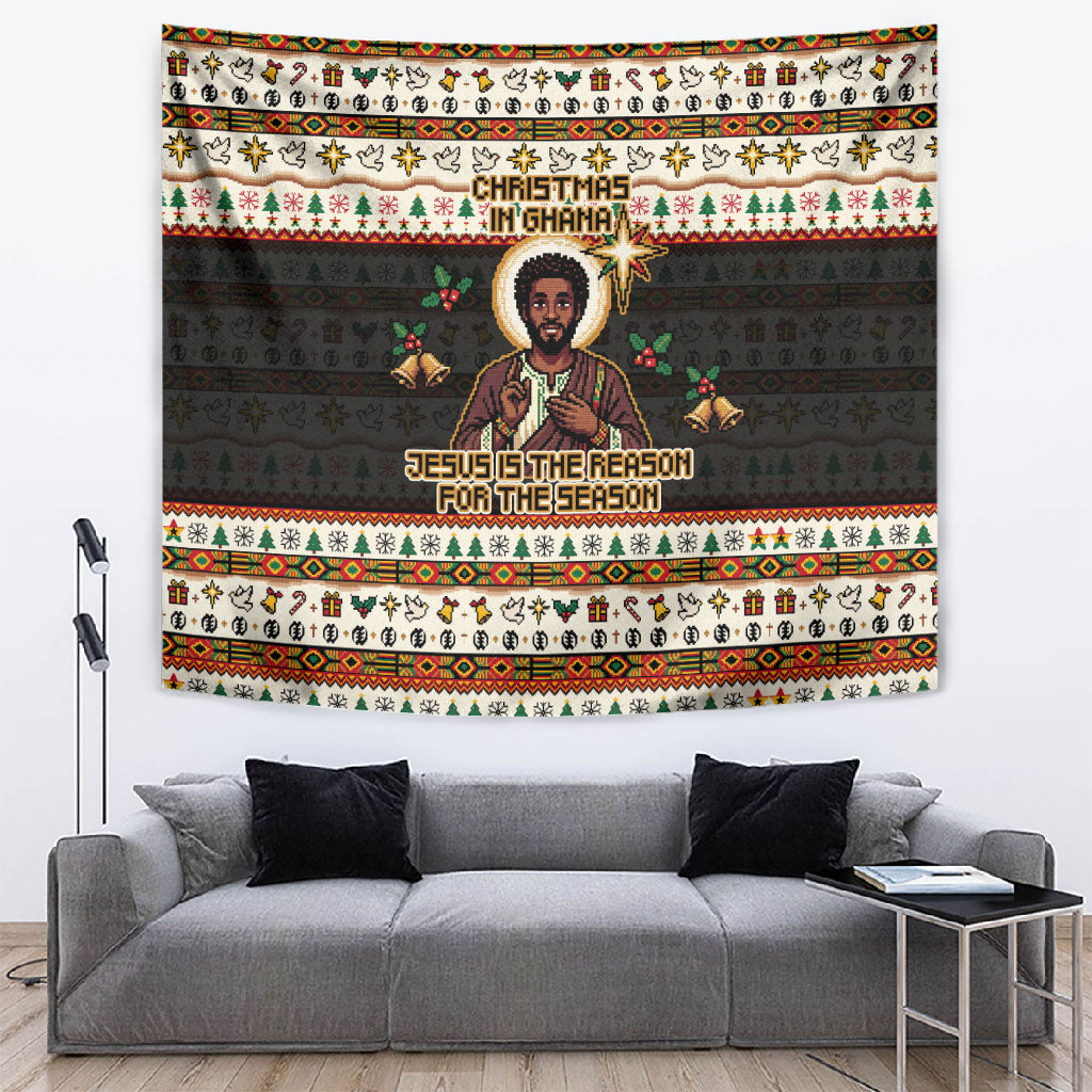 Ghana Jesus Christmas Tapestry Ghana Coat Of Arms Jesus Christ Art