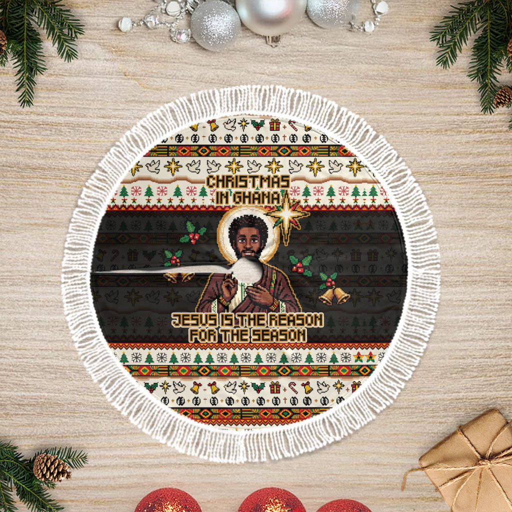 Ghana Jesus Christmas Tree Skirt Ghana Coat Of Arms Jesus Christ Art